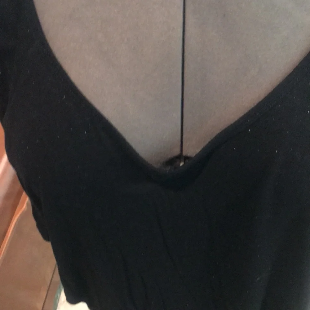 Black Sparkle PJ Top
